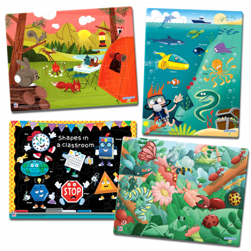 4-Pack Puzzles Shapes – PlayMonster