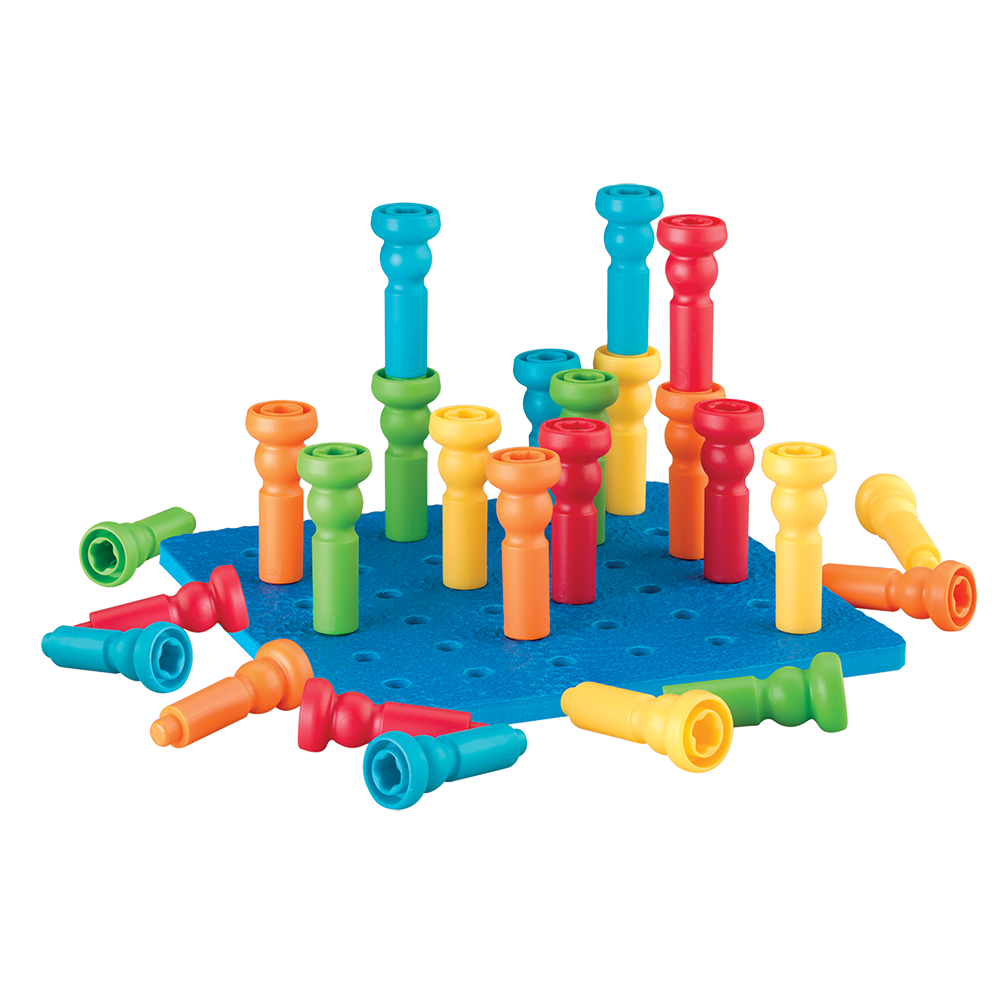 Tall-Stackers™ Pegs & Pegboard Set – PlayMonster