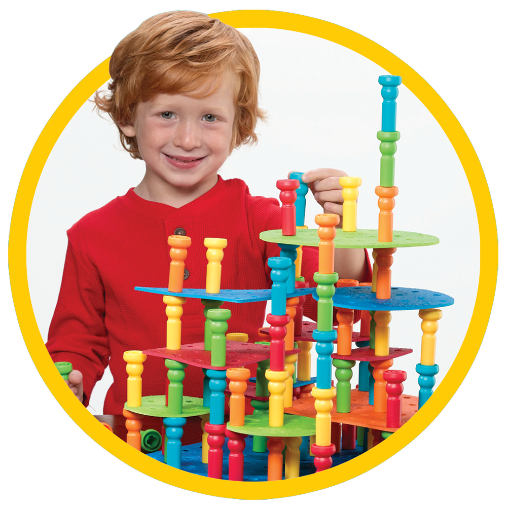Tall-Stackers™ Pegs Building Set – PlayMonster