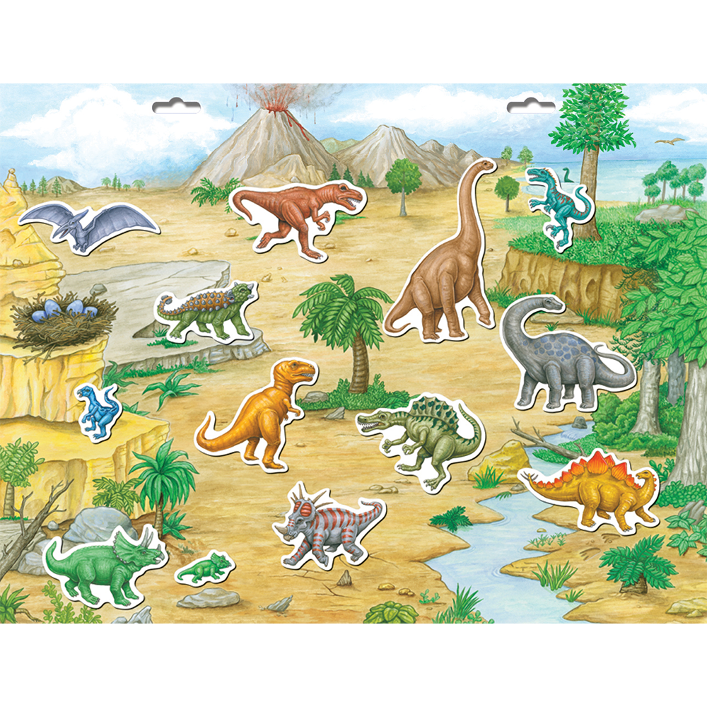 Dinosaurs Educational Magnetic Notice Board Inc Magnets 