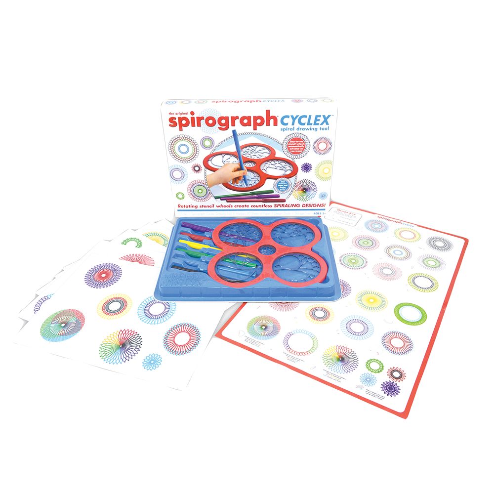Spirograph – Cyclex Set – Art Kit – Rotating Stencil Wheel Creates  Countless Designs – for Ages 8+