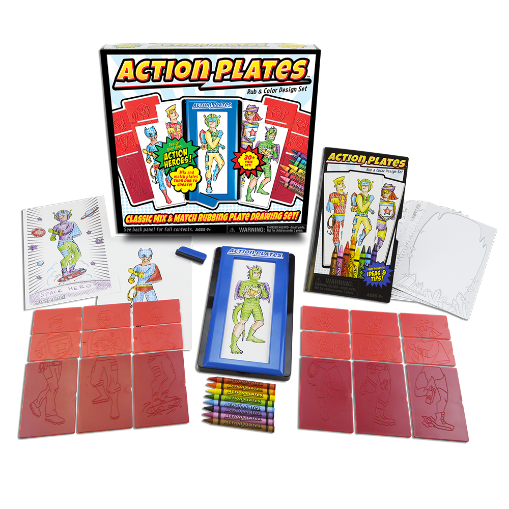 action plates drawing playset