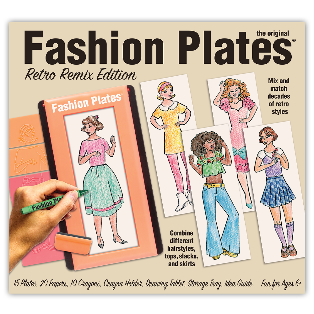 Vintage 1980s Tomy Fashion Plates and Great Greetings Rubbing Sets