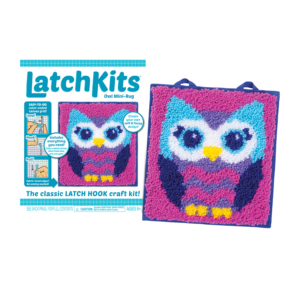 latch hook rug kits Owl adults diy bag making yarn carpet embroidery set  hobby plastic canvas crafts accessories and materials