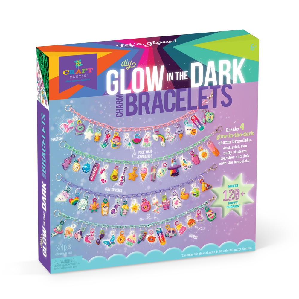 DIY Glow in The Dark Charm Bracelets