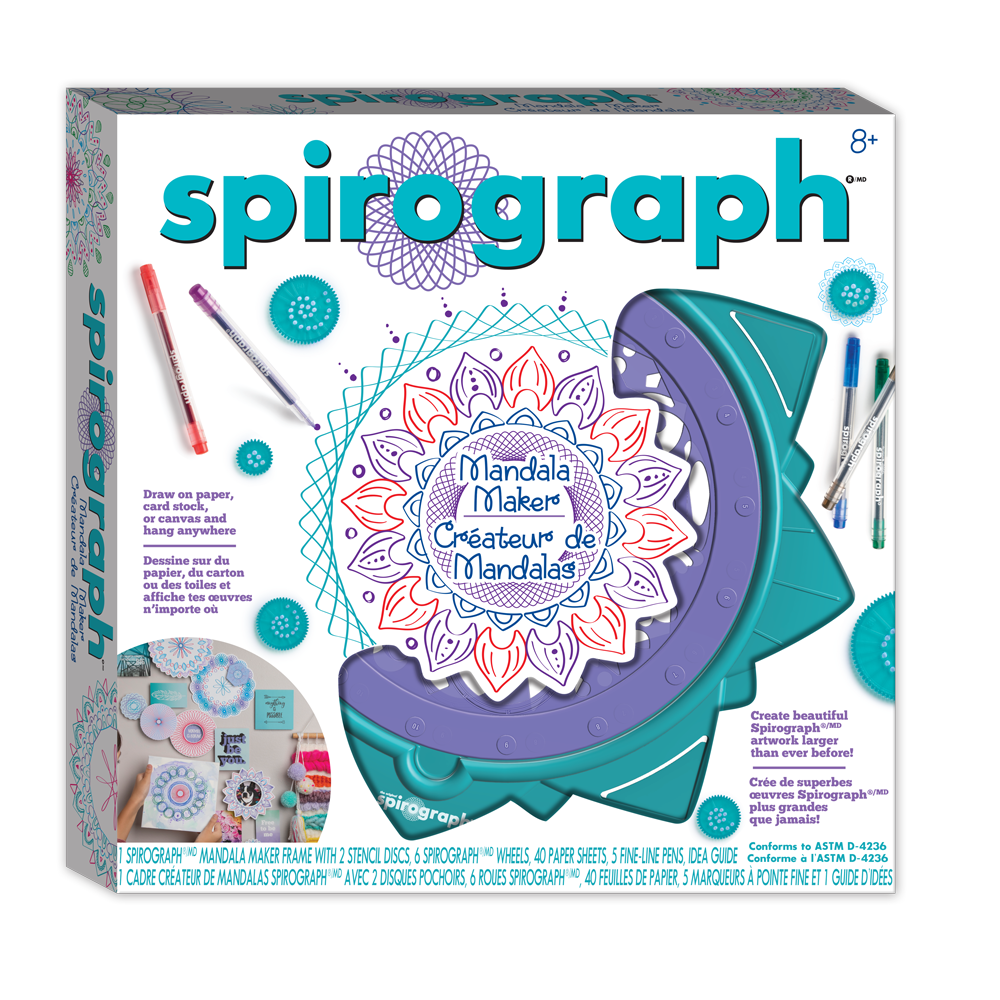 New Hasbro Spirograph Deluxe Set In Case Children's Educational