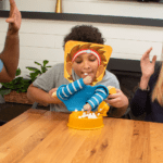 Boy playing Marshmallow Madness game