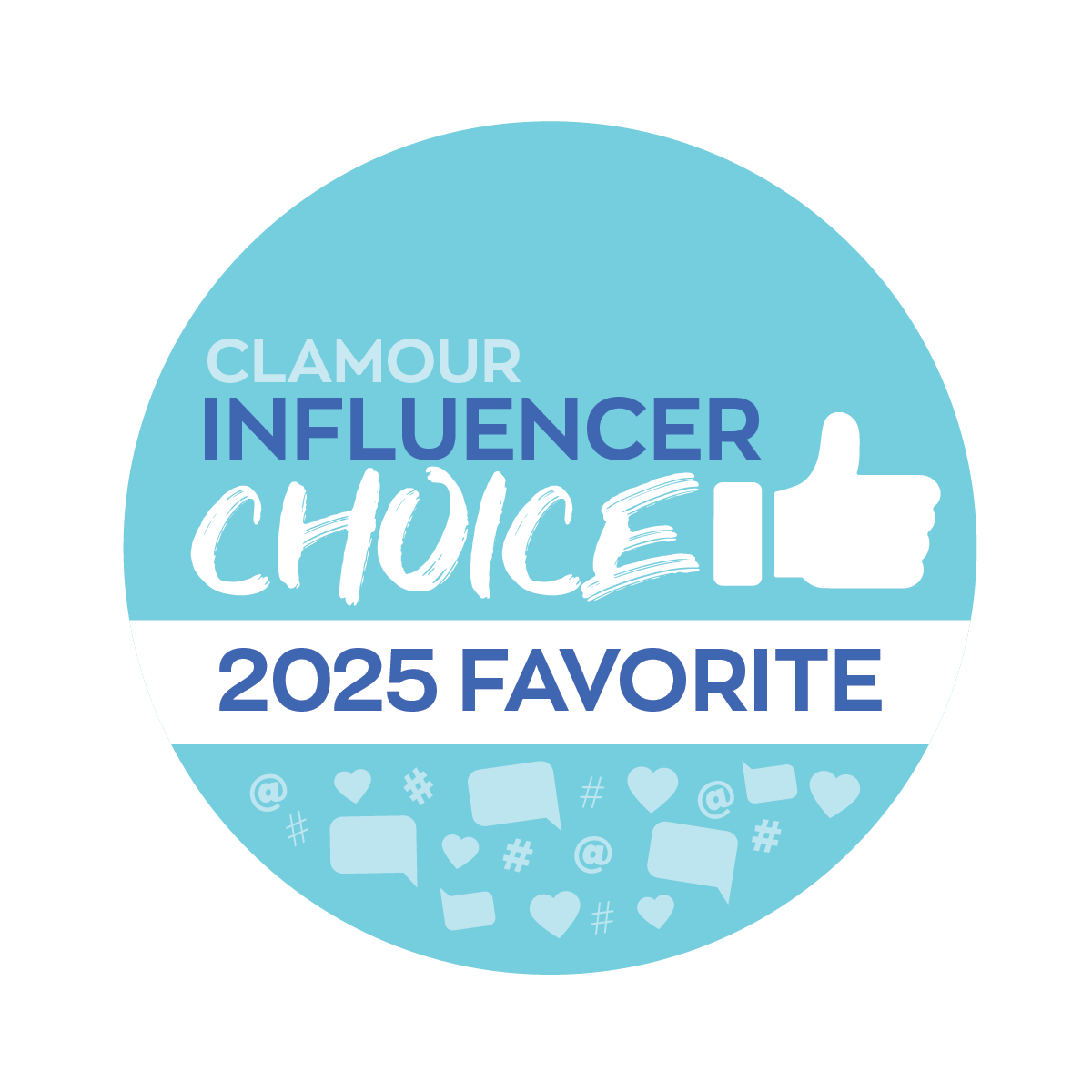 Clamour Influencer Choice 2025 Award Seal
