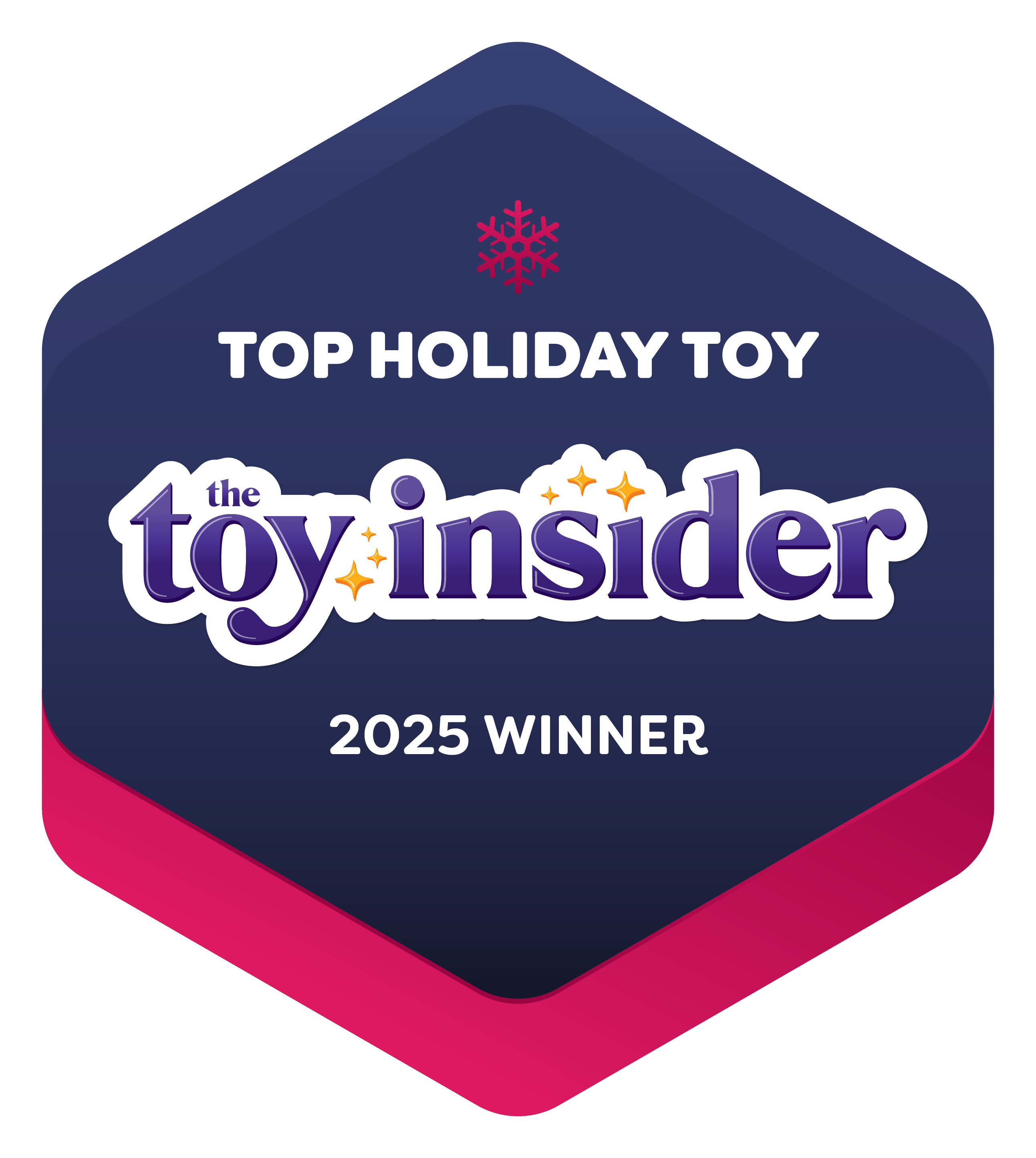 Toy Insider 2025 Top Holiday Toy Award Seal